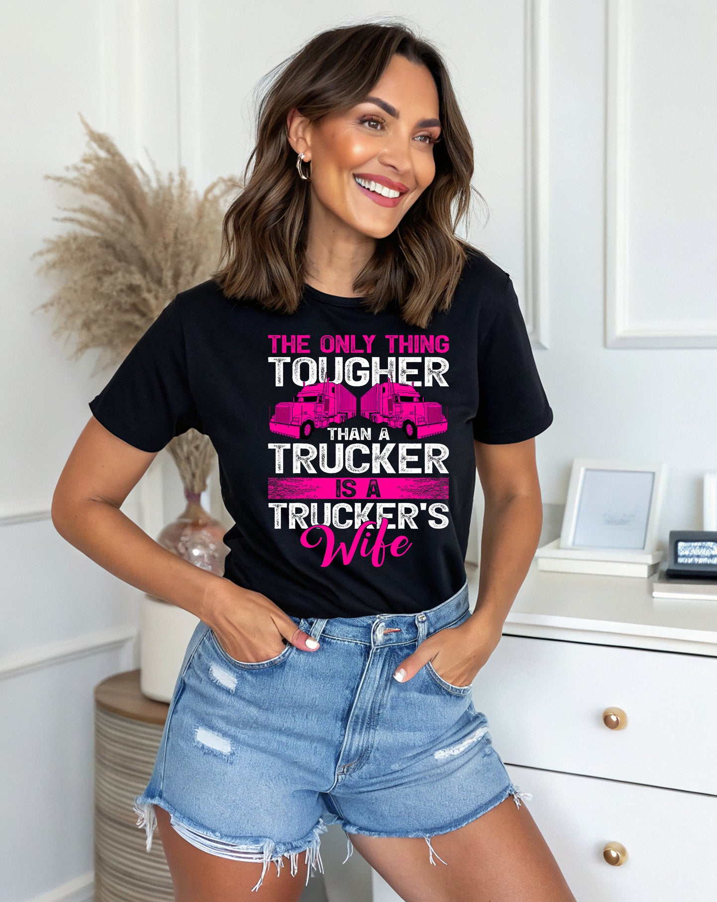 Tougher Than the Road: Trucker’s Wife Tee image 1