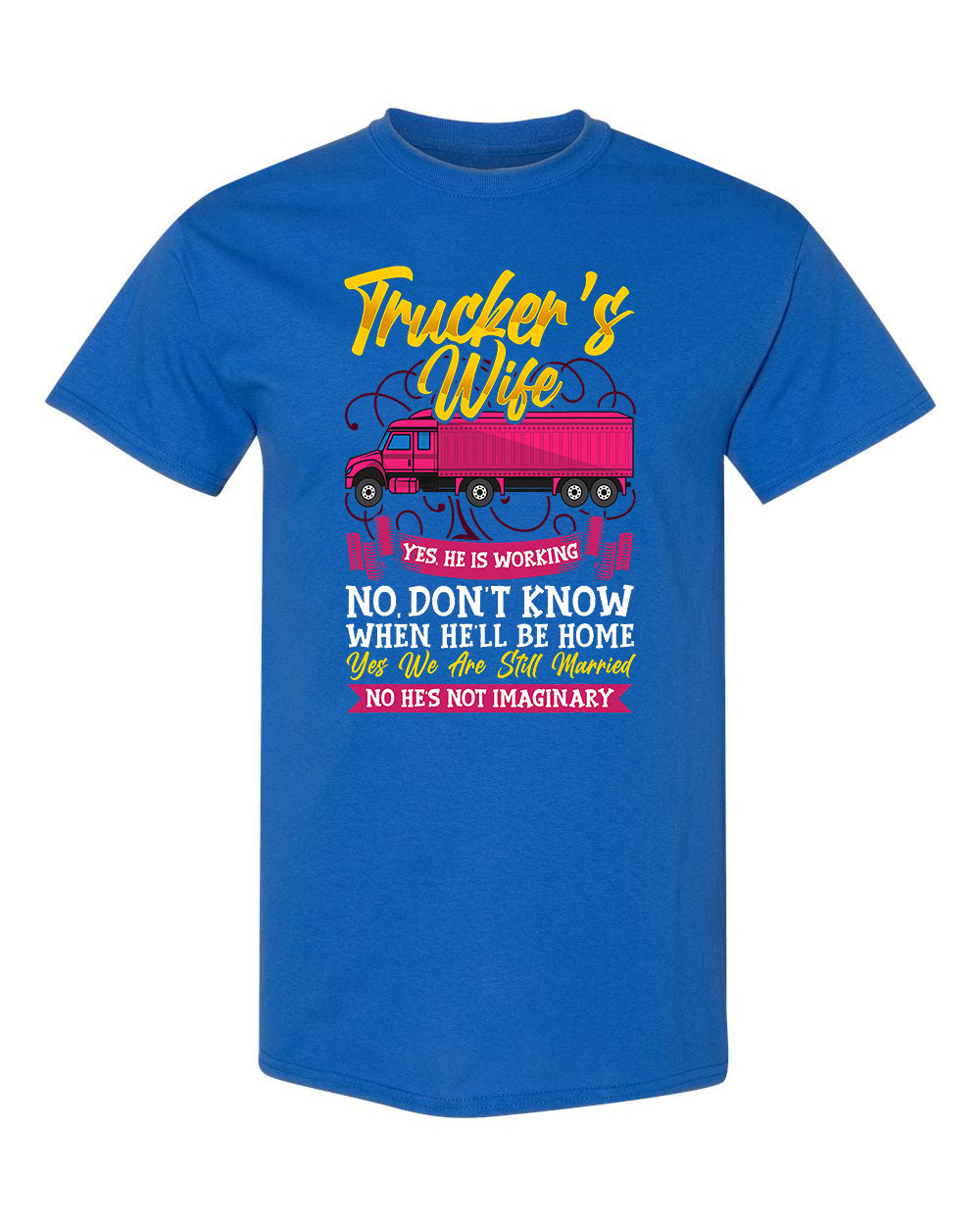 Married to the Road: Trucker’s Wife Tee image 4
