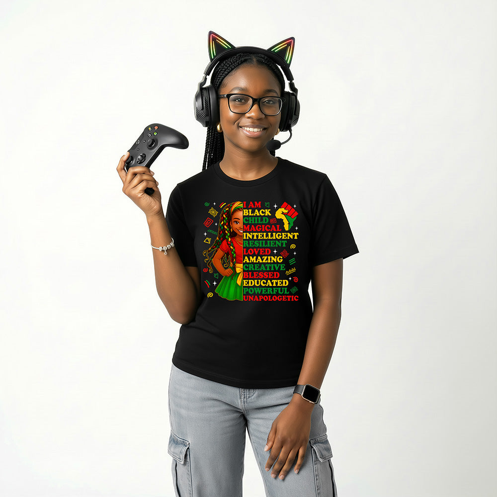 I Am a Black Child Affirmation Tee image 0