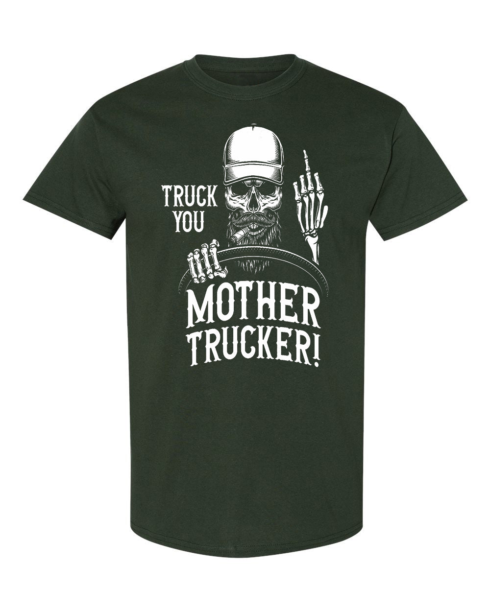 “Funny Trucker Shirt – Truck You Mother Trucker Skeleton Driver Tee” image 3