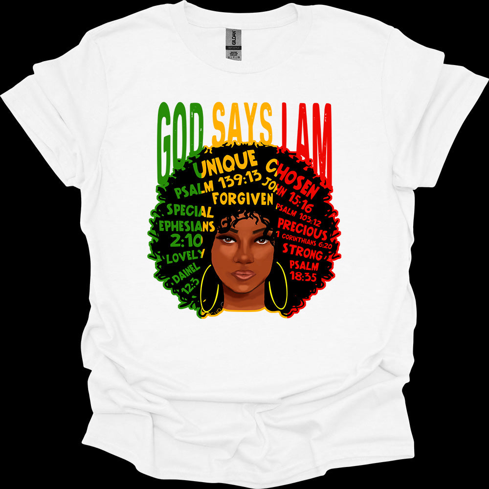 God Says I Am Tee – Faith, Identity & Power image 1