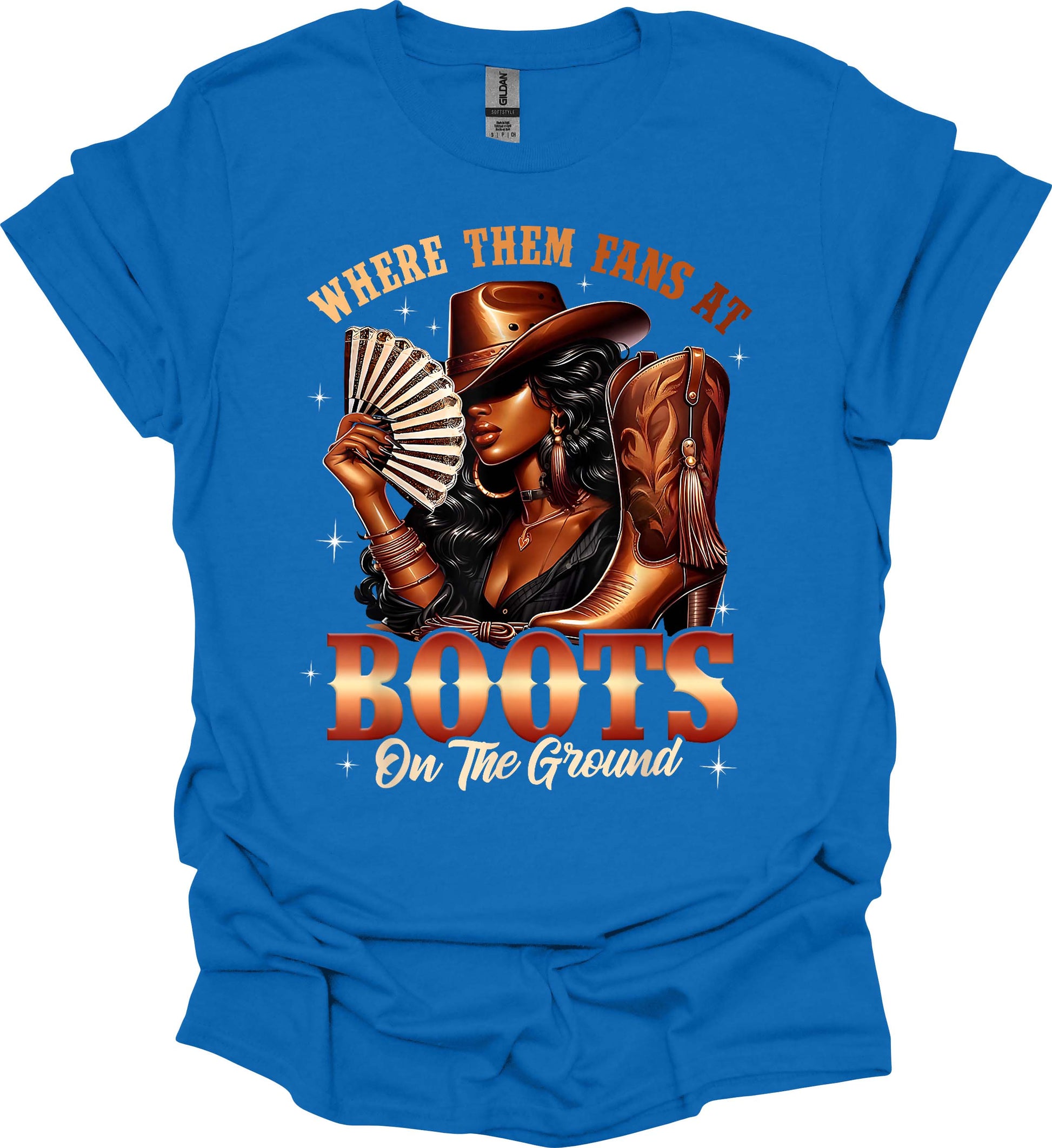 Where Them Fans At? Boots On the Ground Tee image 4