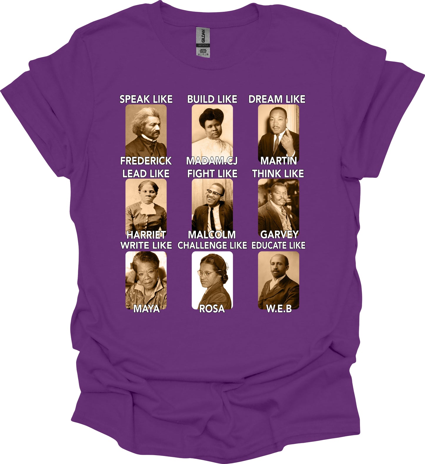 Emulate Greatness Tee – Black Icons, Timeless Lessons image 2