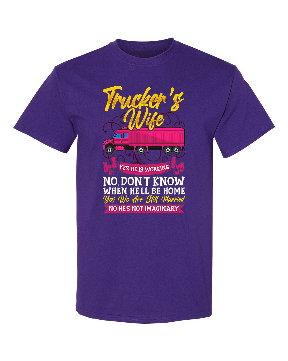 Married to the Road: Trucker’s Wife Tee image 2