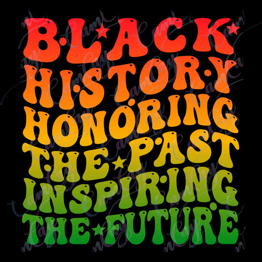 Black History Gradient 4x4 Transfer – Past & Future Power image 0