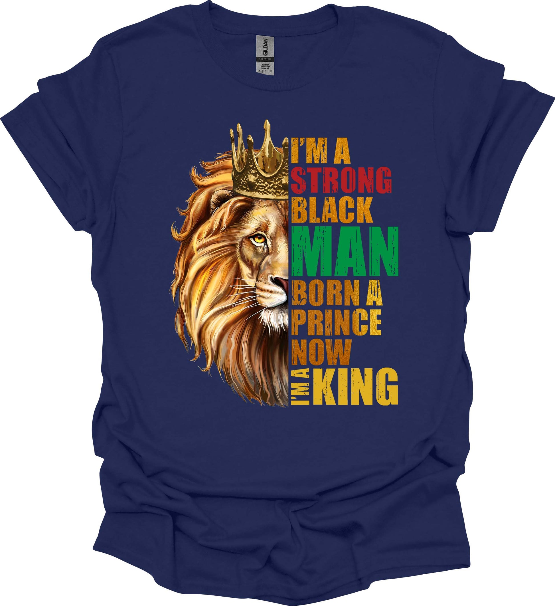 Born a Prince, Crowned a King – Strong Black Man Tee image 5