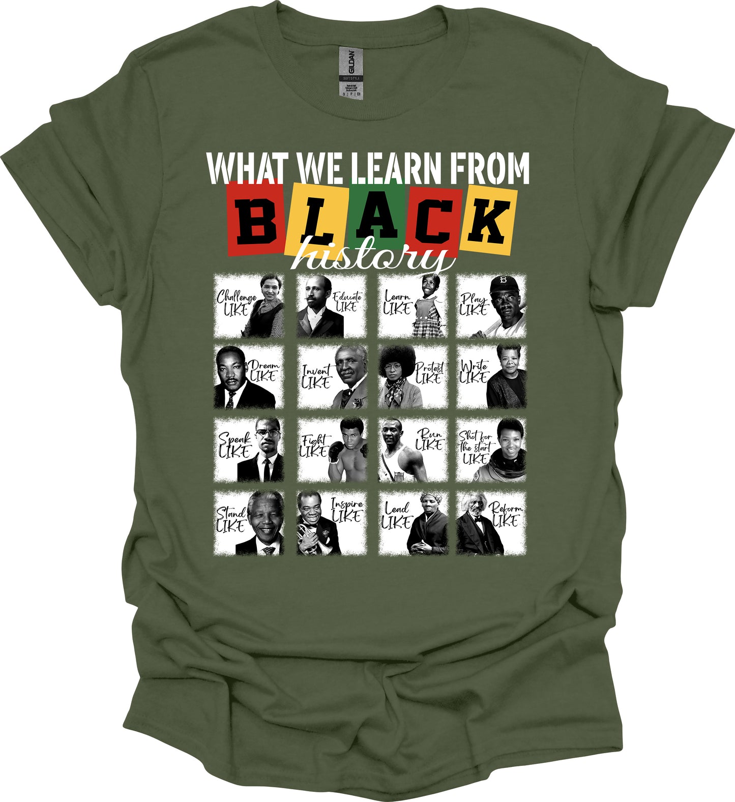 Lessons from Legends Tee – Black History Icons & Values image 1