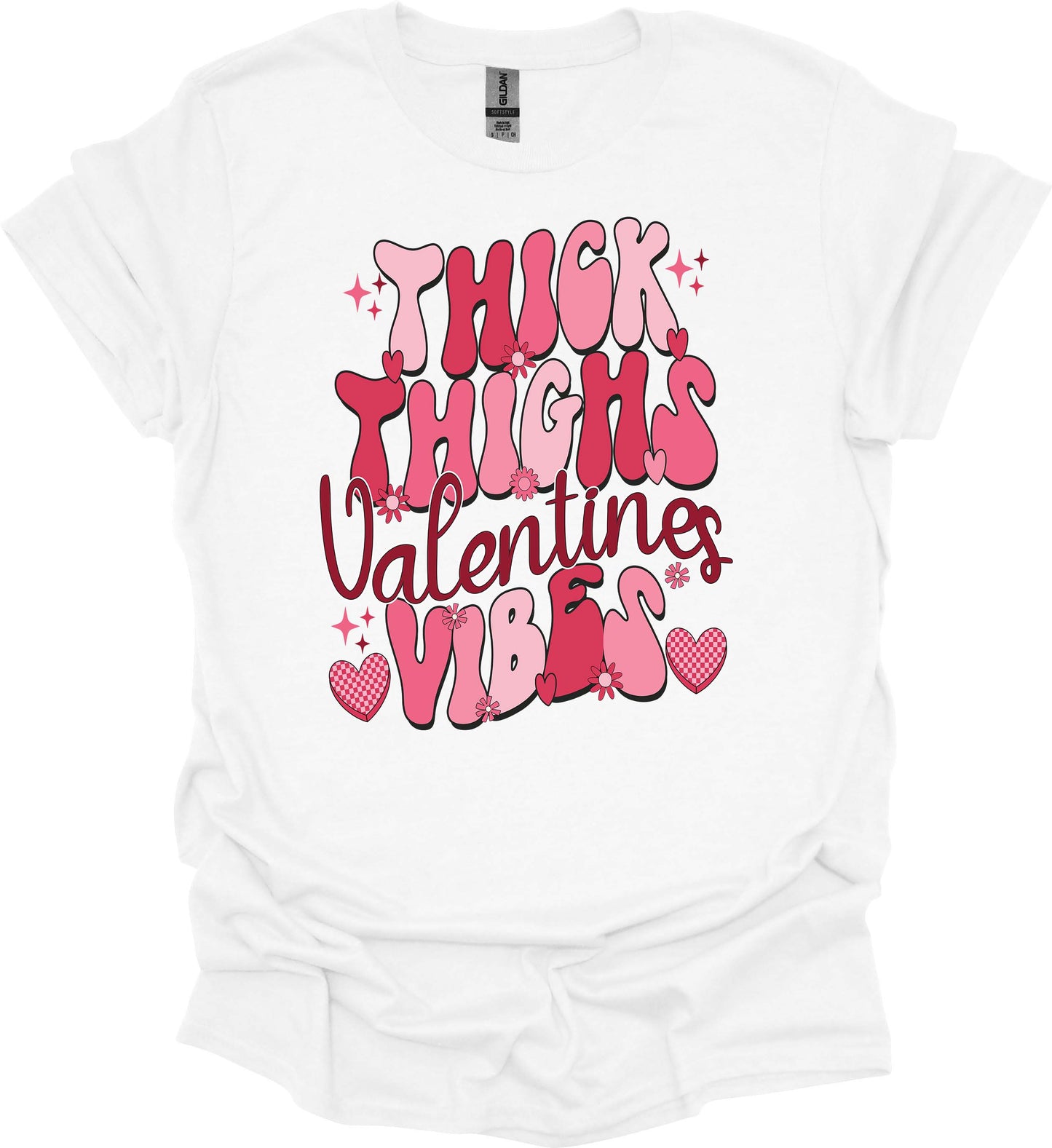 Thick Thighs Valentine Vibes Tee – Love Big, Strut Bold image 1