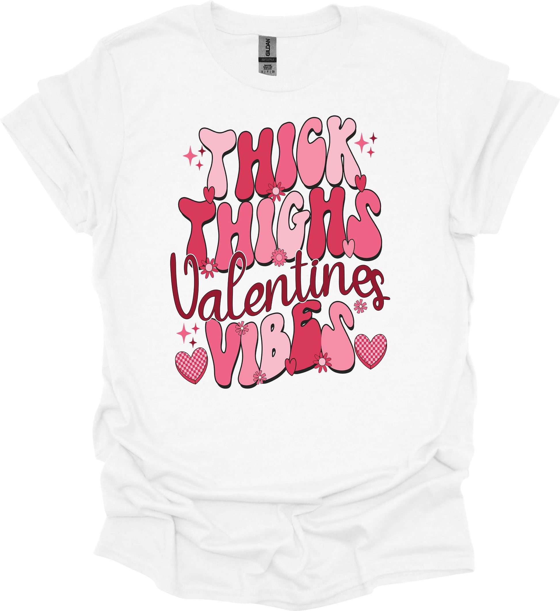 Thick Thighs Valentine Vibes Tee – Love Big, Strut Bold image 1