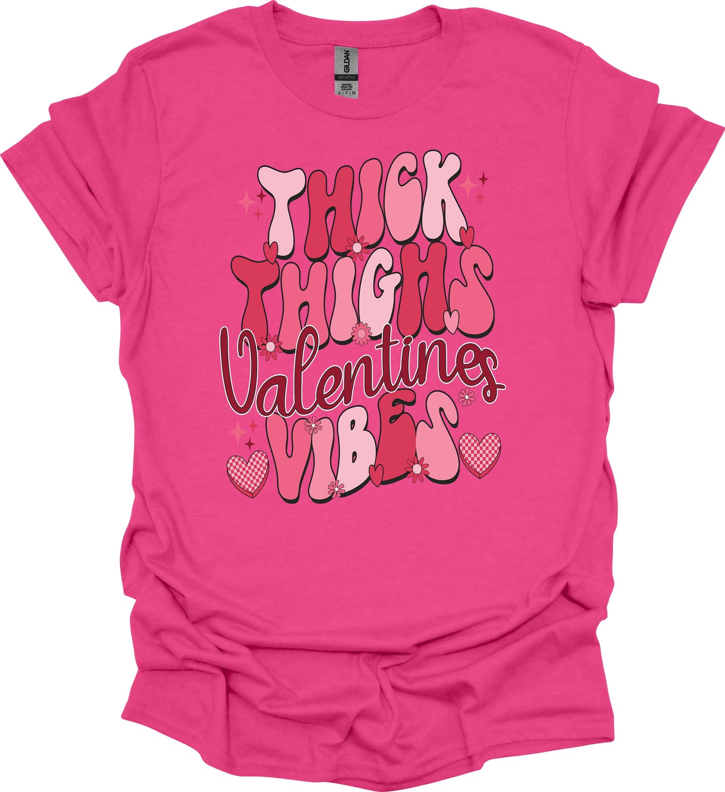 Thick Thighs Valentine Vibes Tee – Love Big, Strut Bold image 2