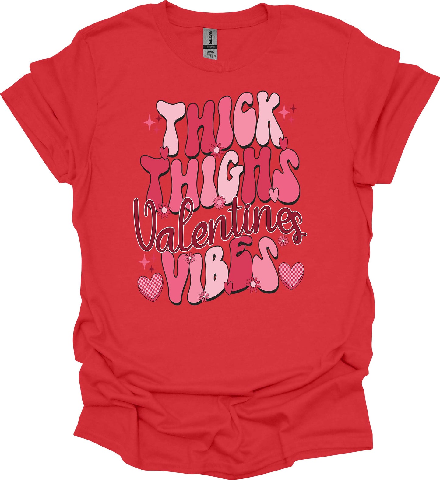 Thick Thighs Valentine Vibes Tee – Love Big, Strut Bold image 4