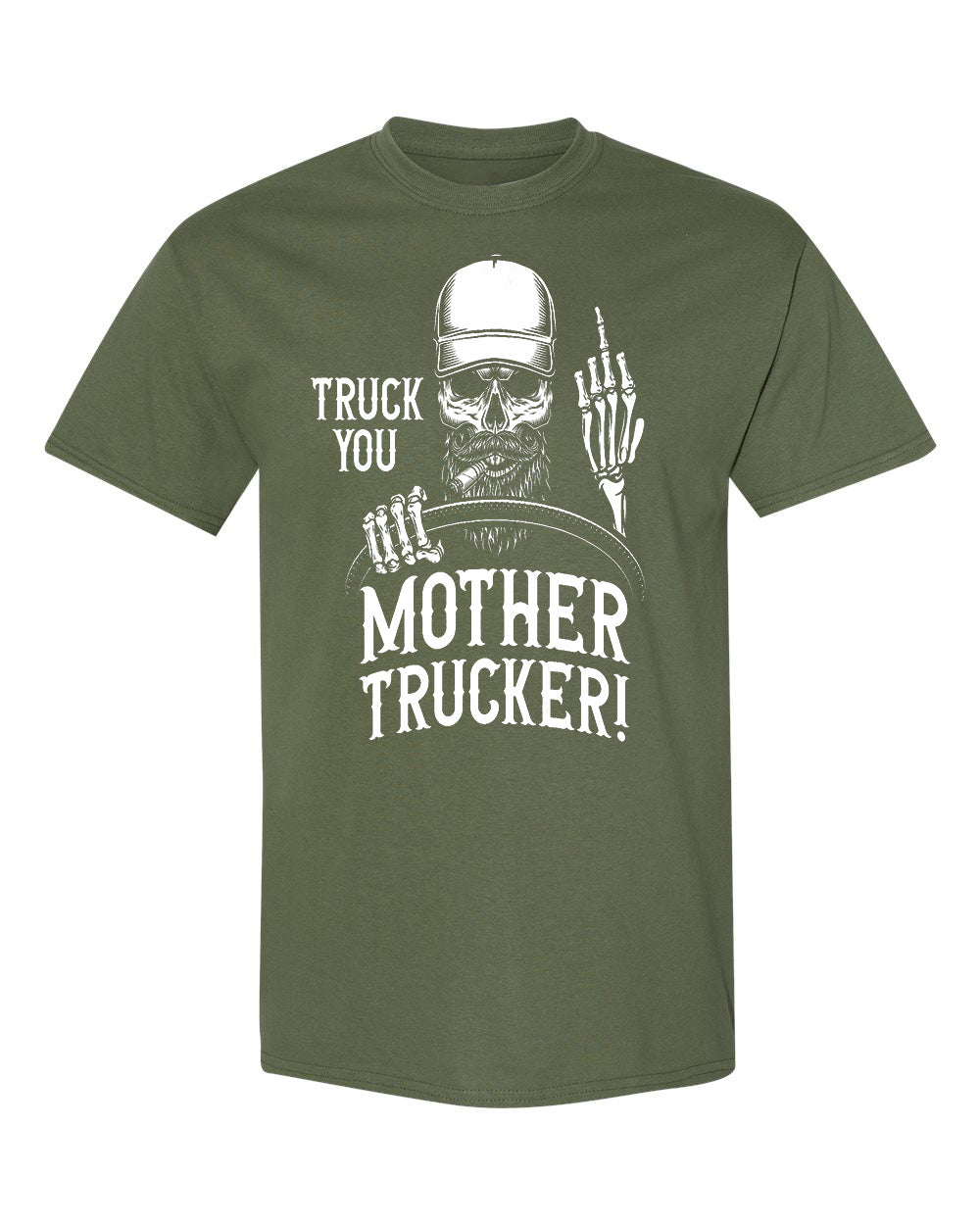 “Funny Trucker Shirt – Truck You Mother Trucker Skeleton Driver Tee” image 4