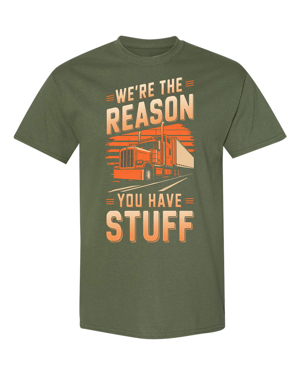 “We’re the Reason You Have Stuff – Trucker Pride Tee” image 2