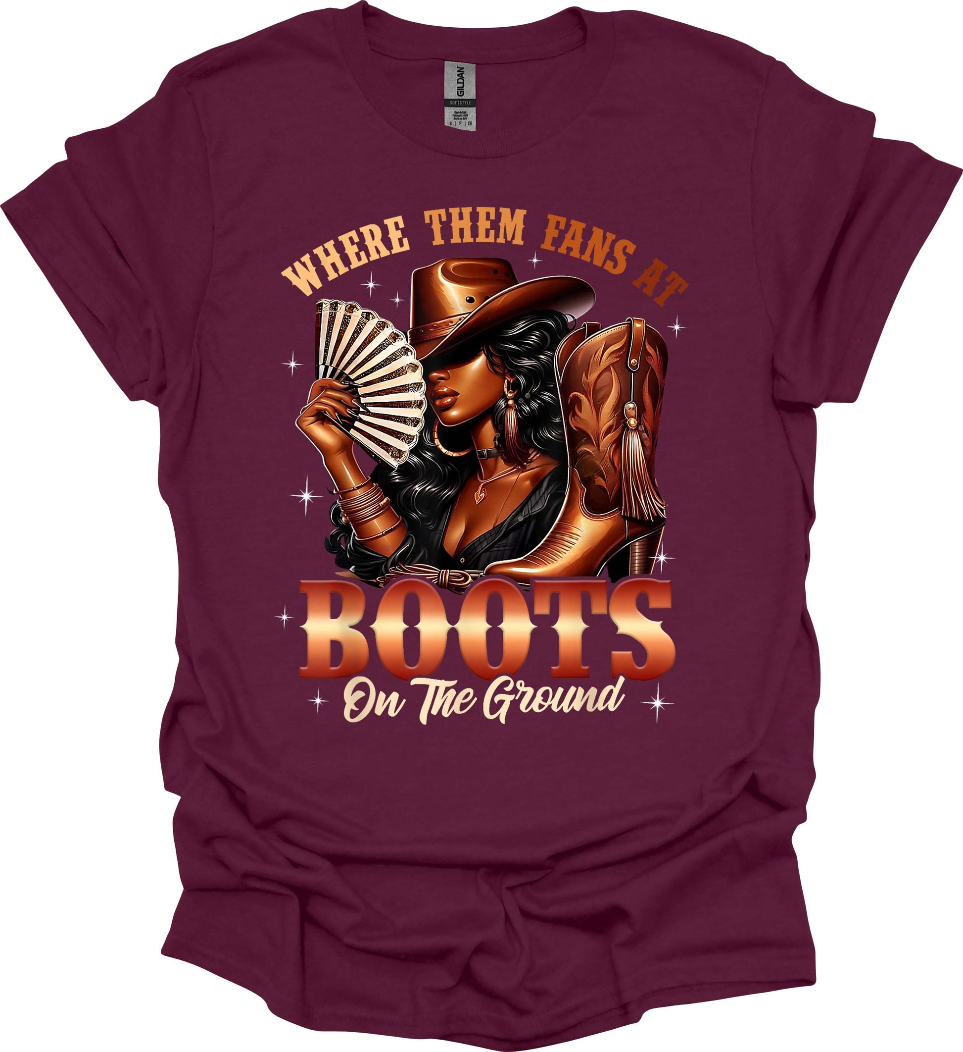 Where Them Fans At? Boots On the Ground Tee image 6