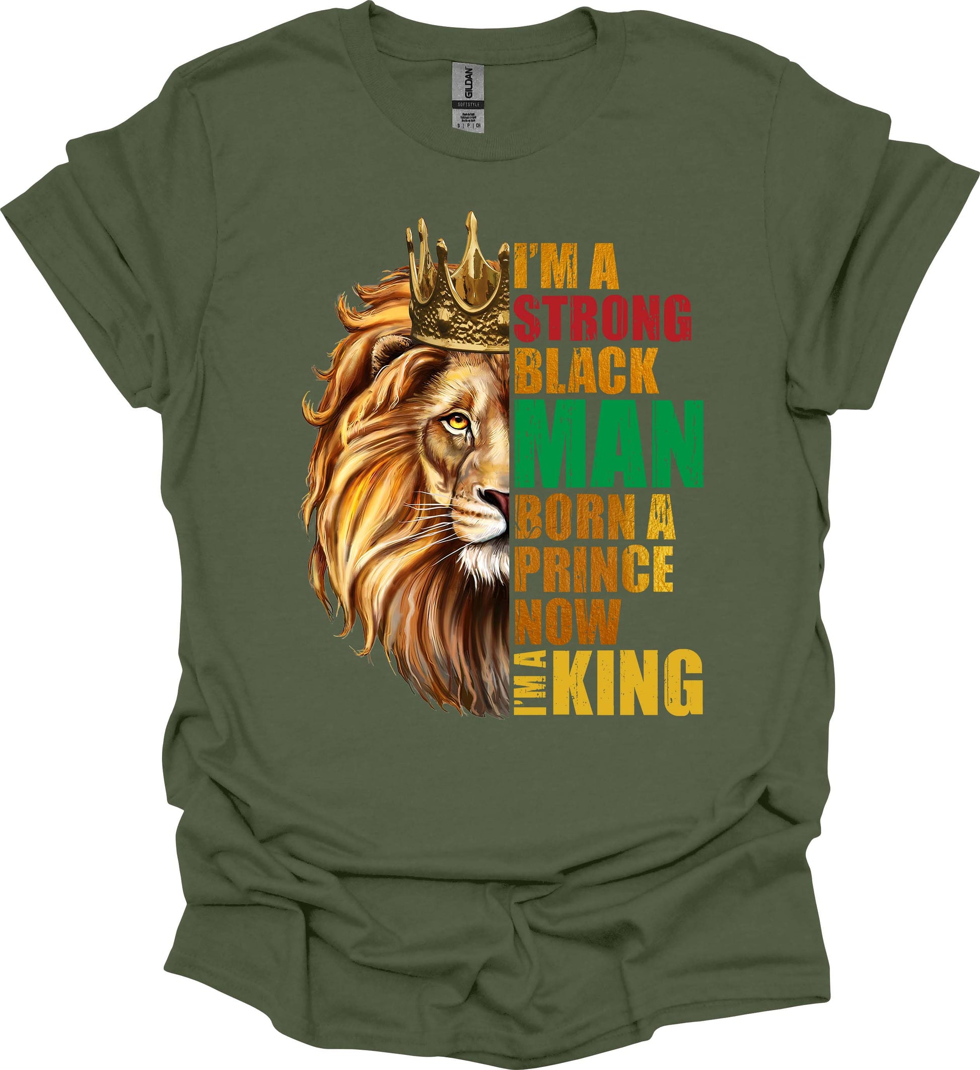 Born a Prince, Crowned a King – Strong Black Man Tee image 9
