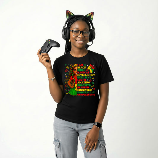I Am a Black Child Affirmation Tee image 0