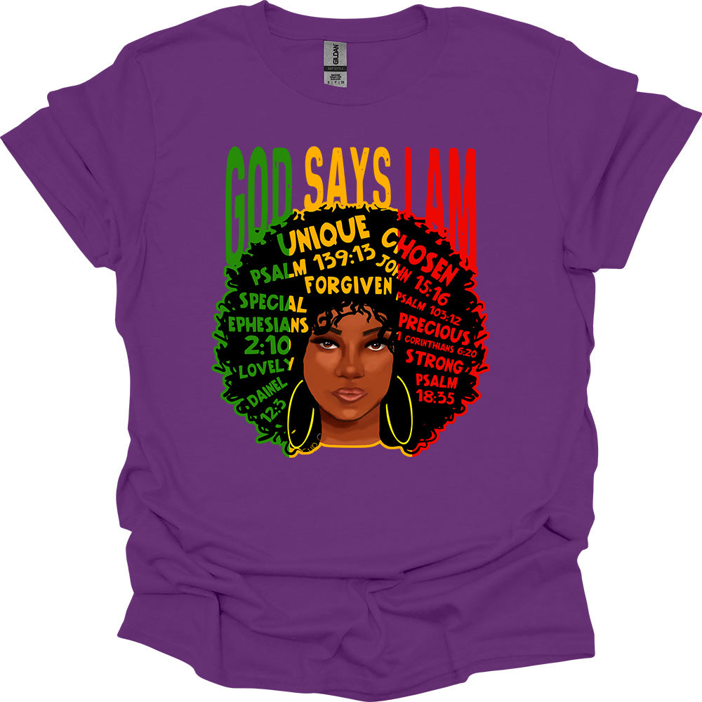 God Says I Am Tee – Faith, Identity & Power image 2