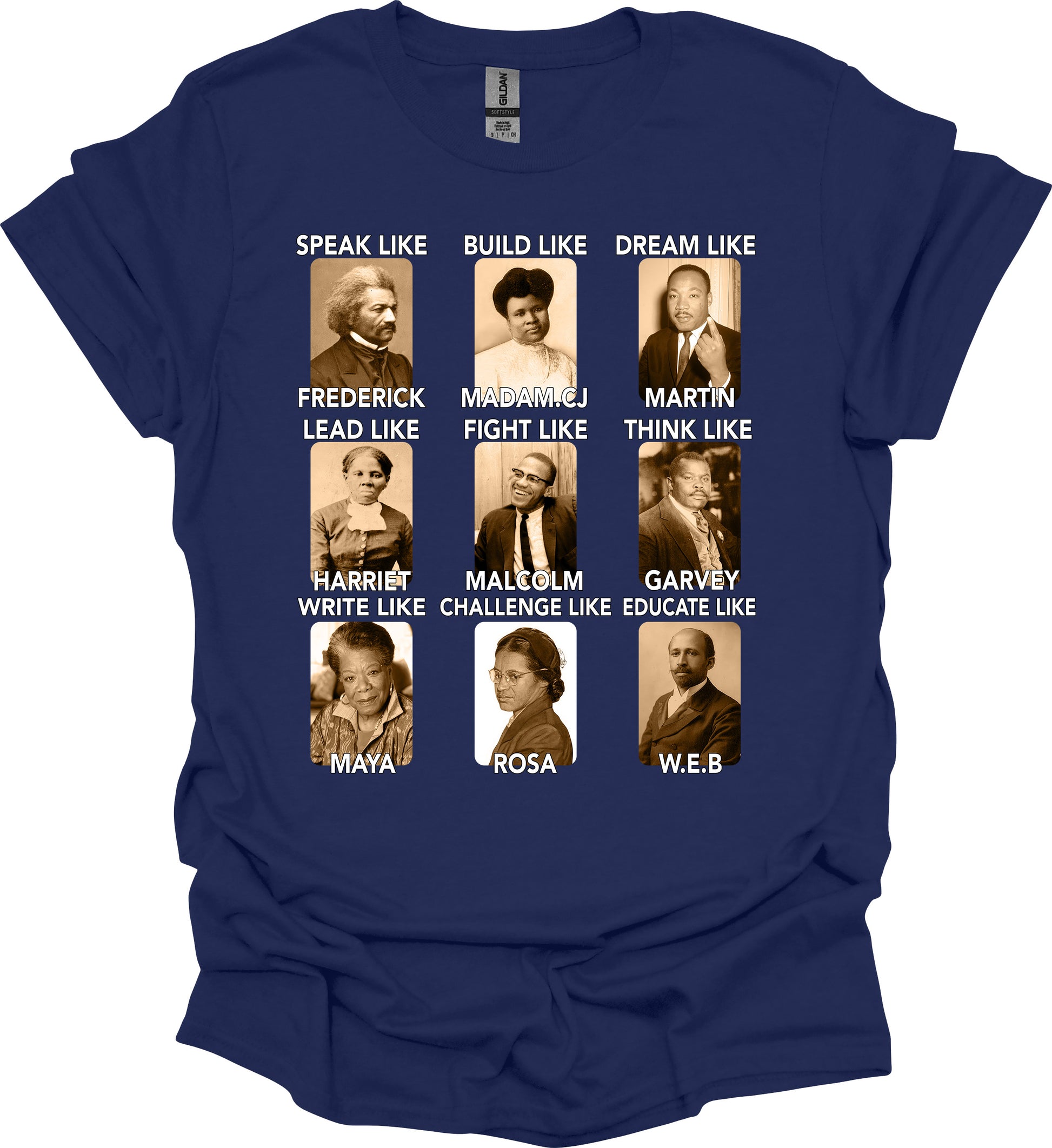 Emulate Greatness Tee – Black Icons, Timeless Lessons image 4