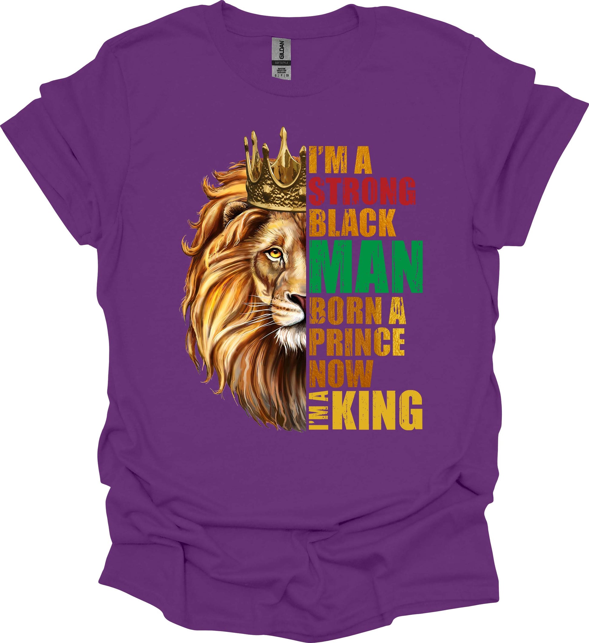 Born a Prince, Crowned a King – Strong Black Man Tee image 7