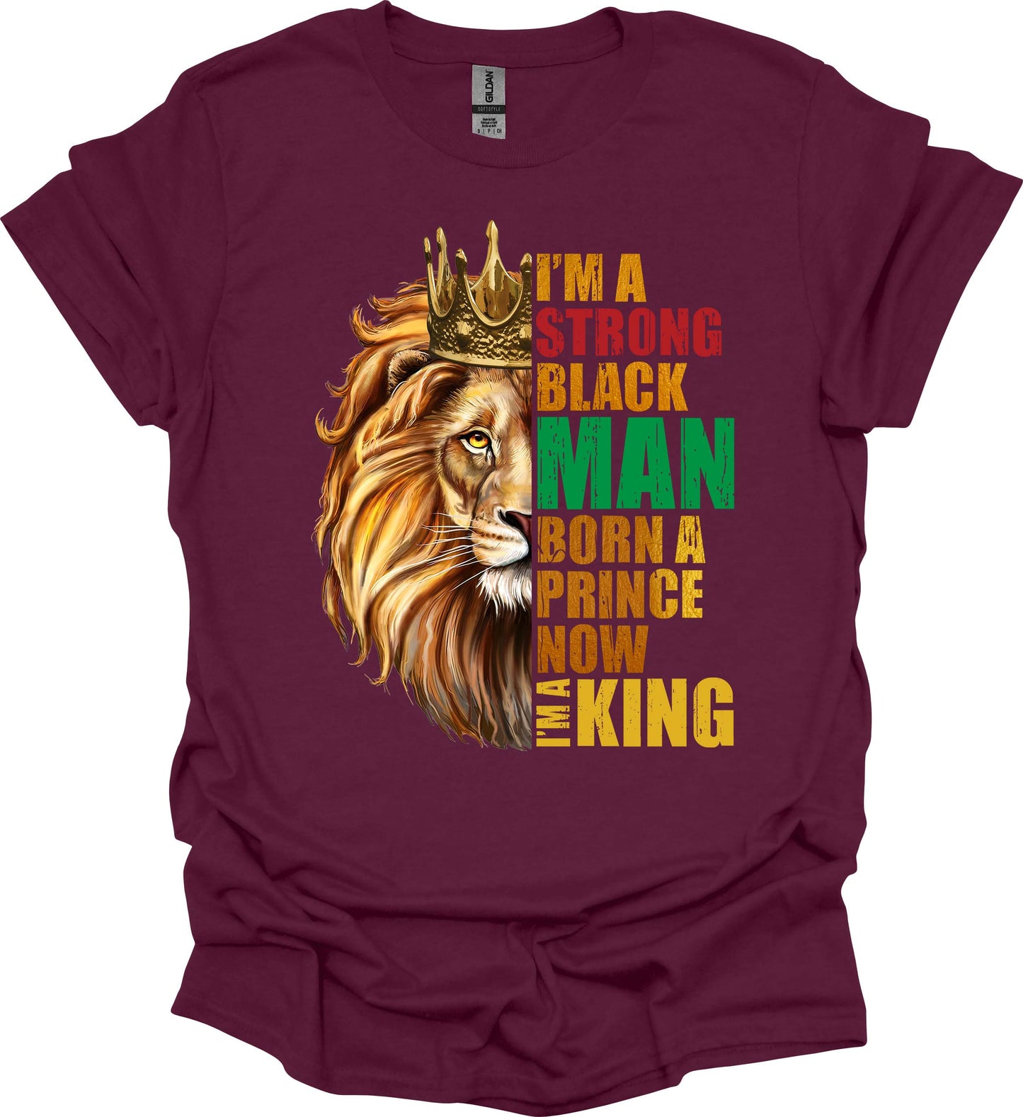 Born a Prince, Crowned a King – Strong Black Man Tee image 8