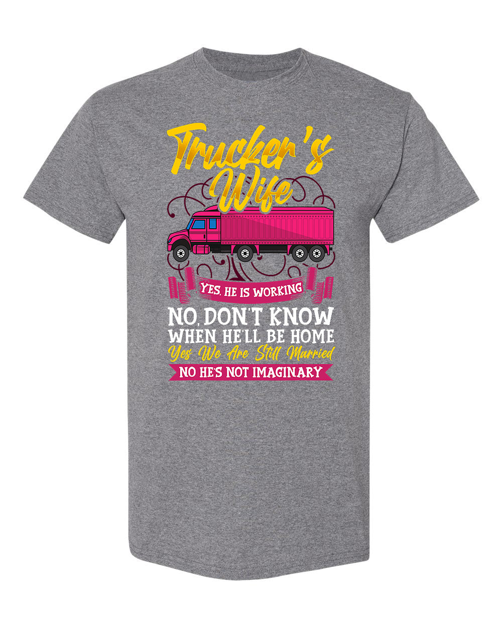 Married to the Road: Trucker’s Wife Tee image 1