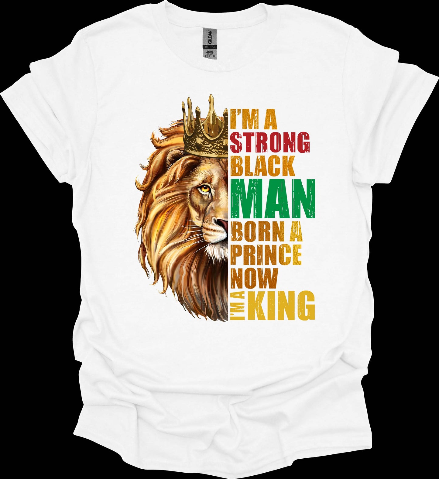 Born a Prince, Crowned a King – Strong Black Man Tee image 1