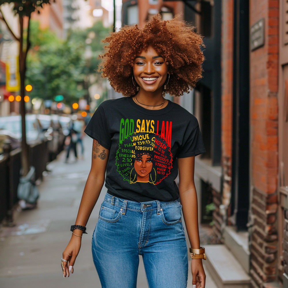 God Says I Am Tee – Faith, Identity & Power image 0