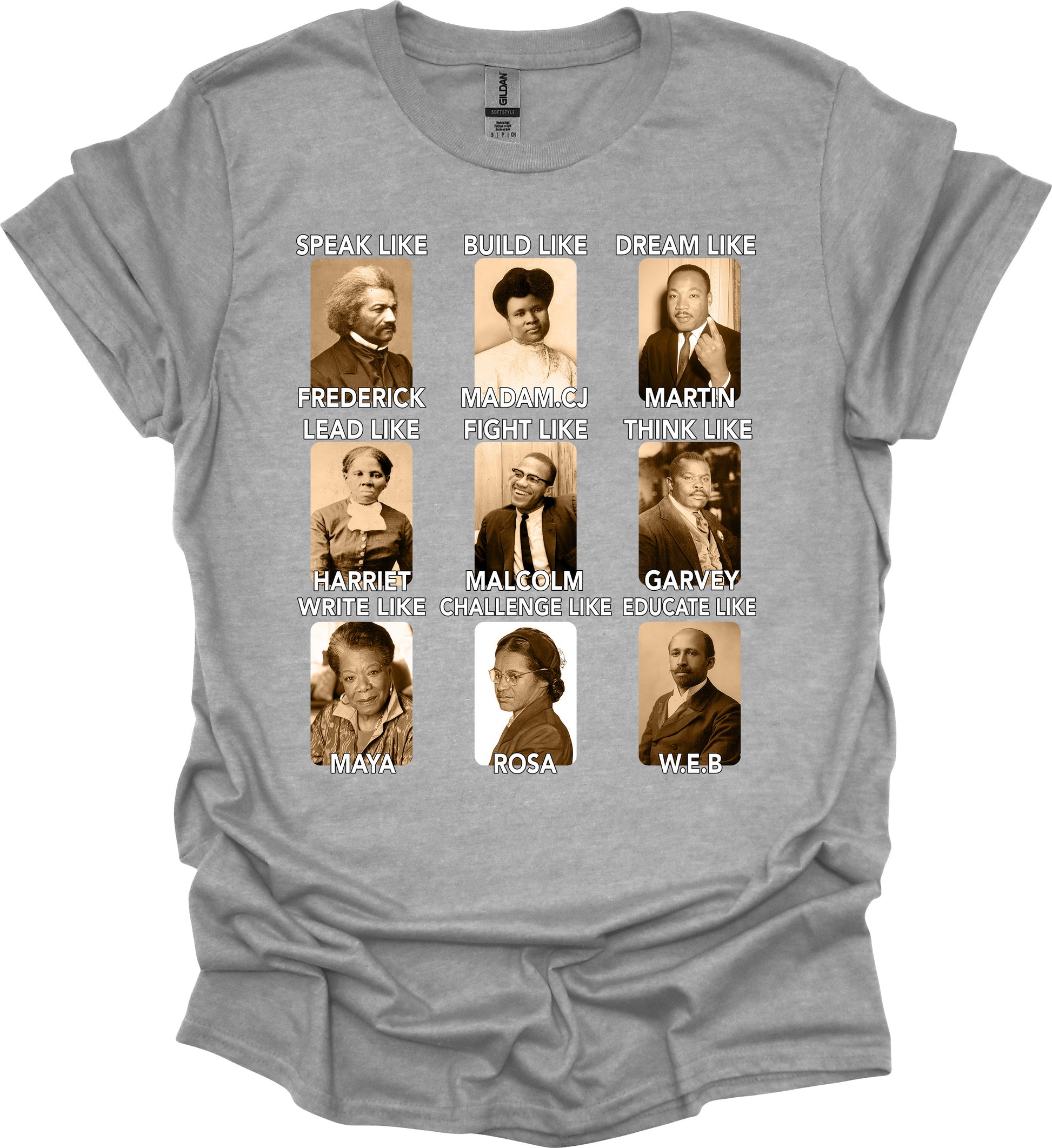 Emulate Greatness Tee – Black Icons, Timeless Lessons image 8