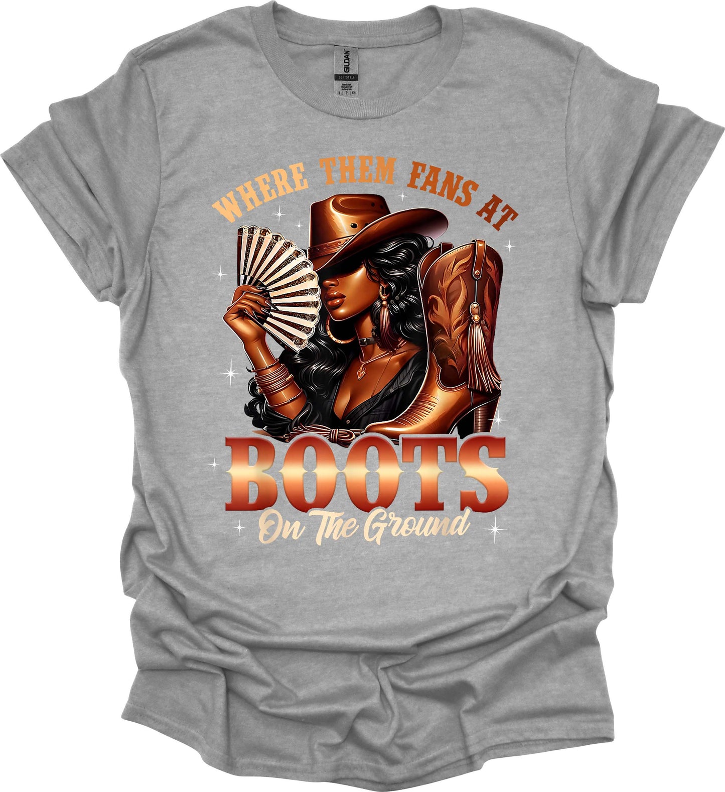 Where Them Fans At? Boots On the Ground Tee image 3