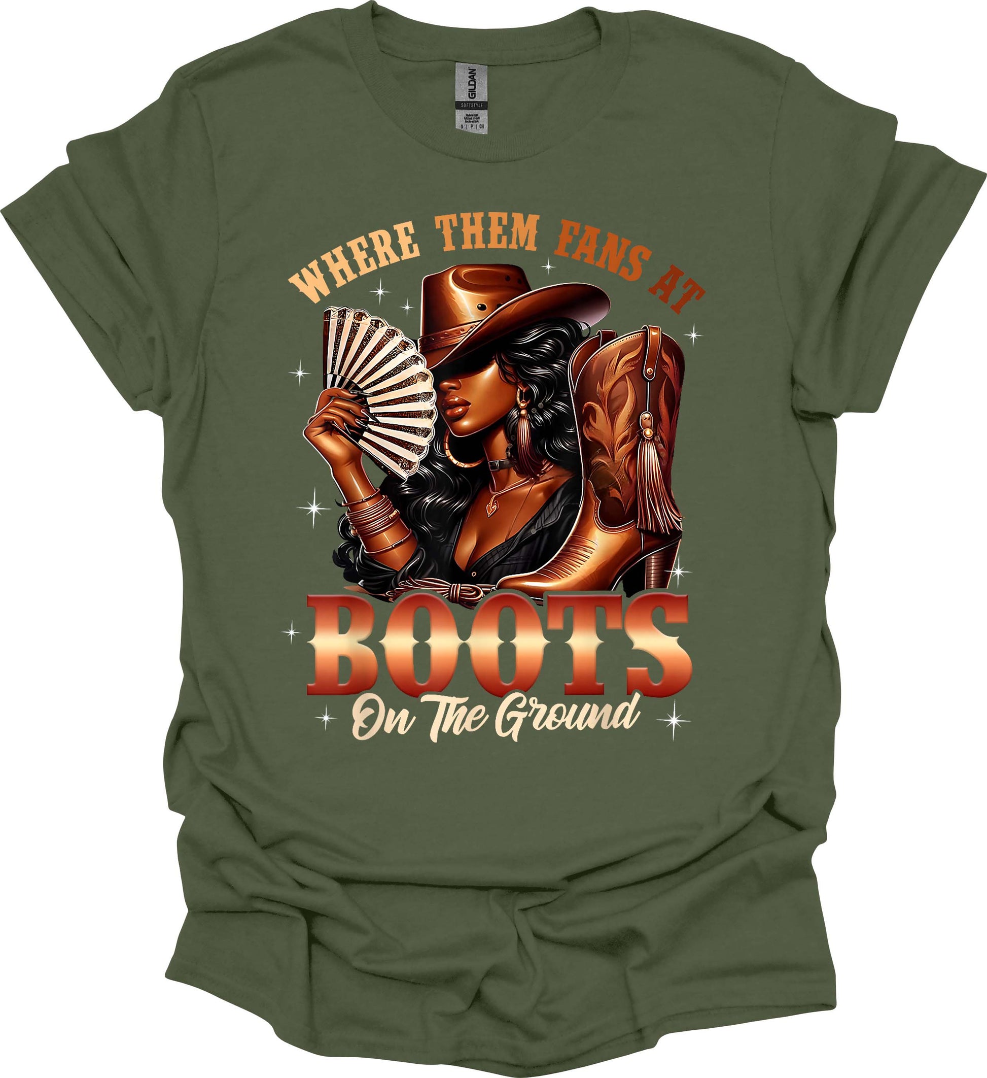 Where Them Fans At? Boots On the Ground Tee image 7