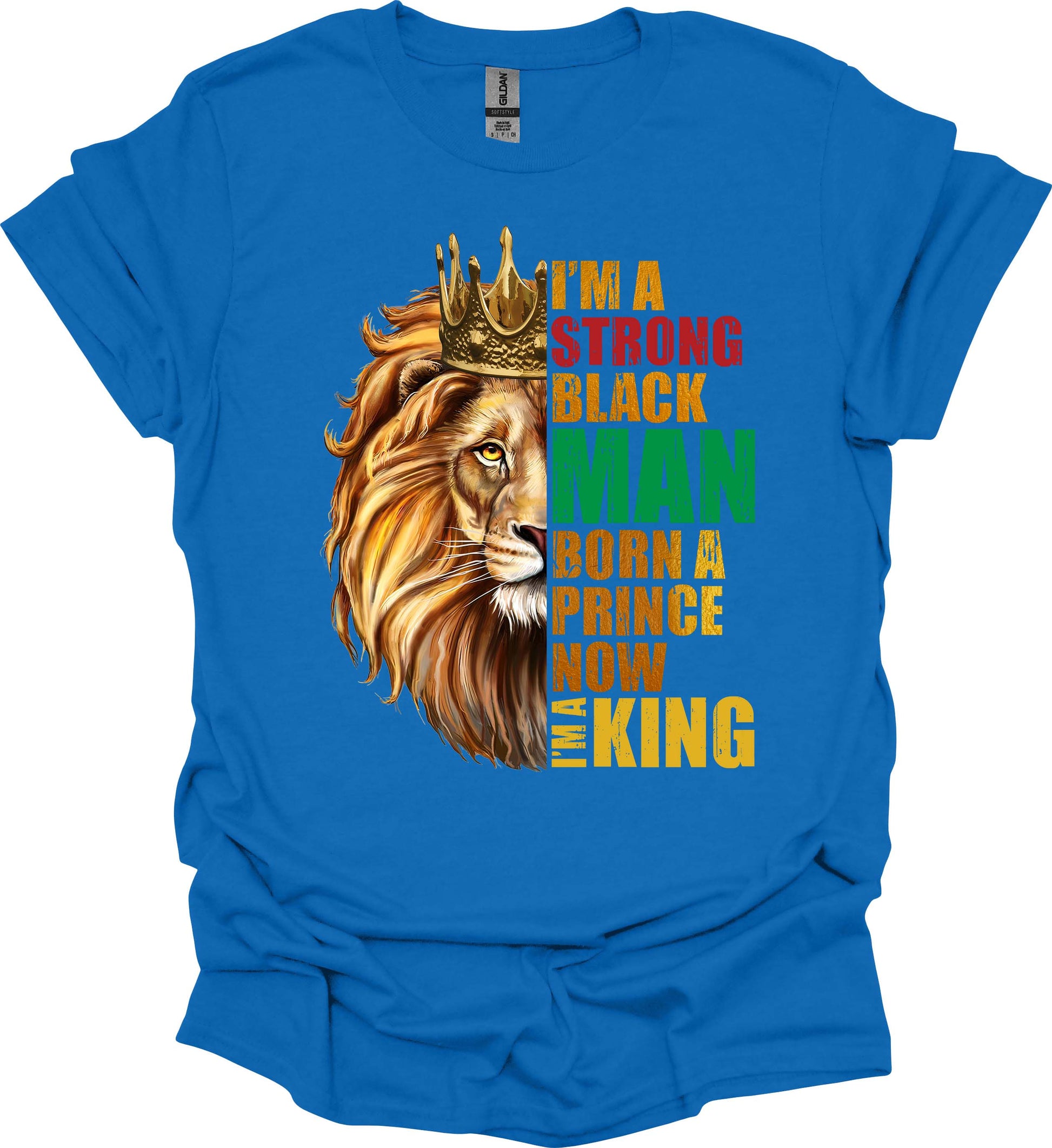 Born a Prince, Crowned a King – Strong Black Man Tee image 2