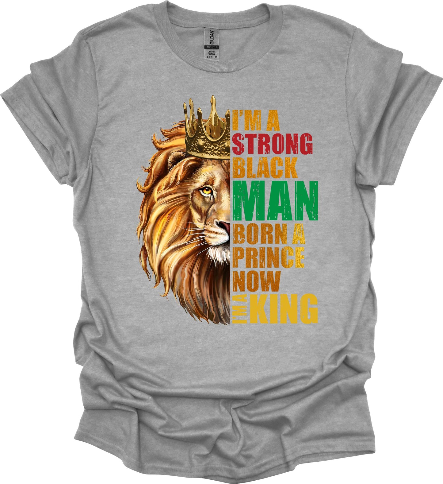Born a Prince, Crowned a King – Strong Black Man Tee image 3