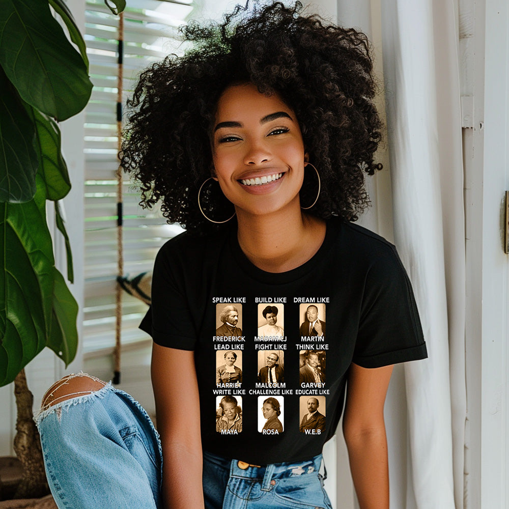 Emulate Greatness Tee – Black Icons, Timeless Lessons image 0