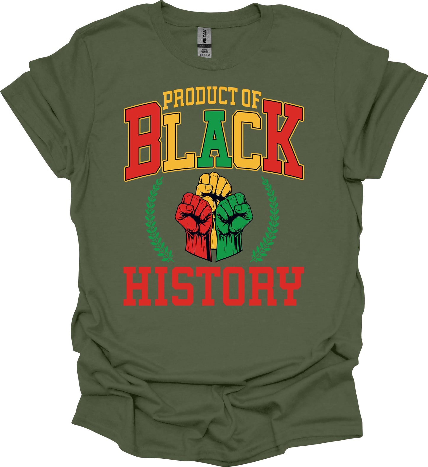 Product of Black History Tee – Red, Gold & Green Power image 7