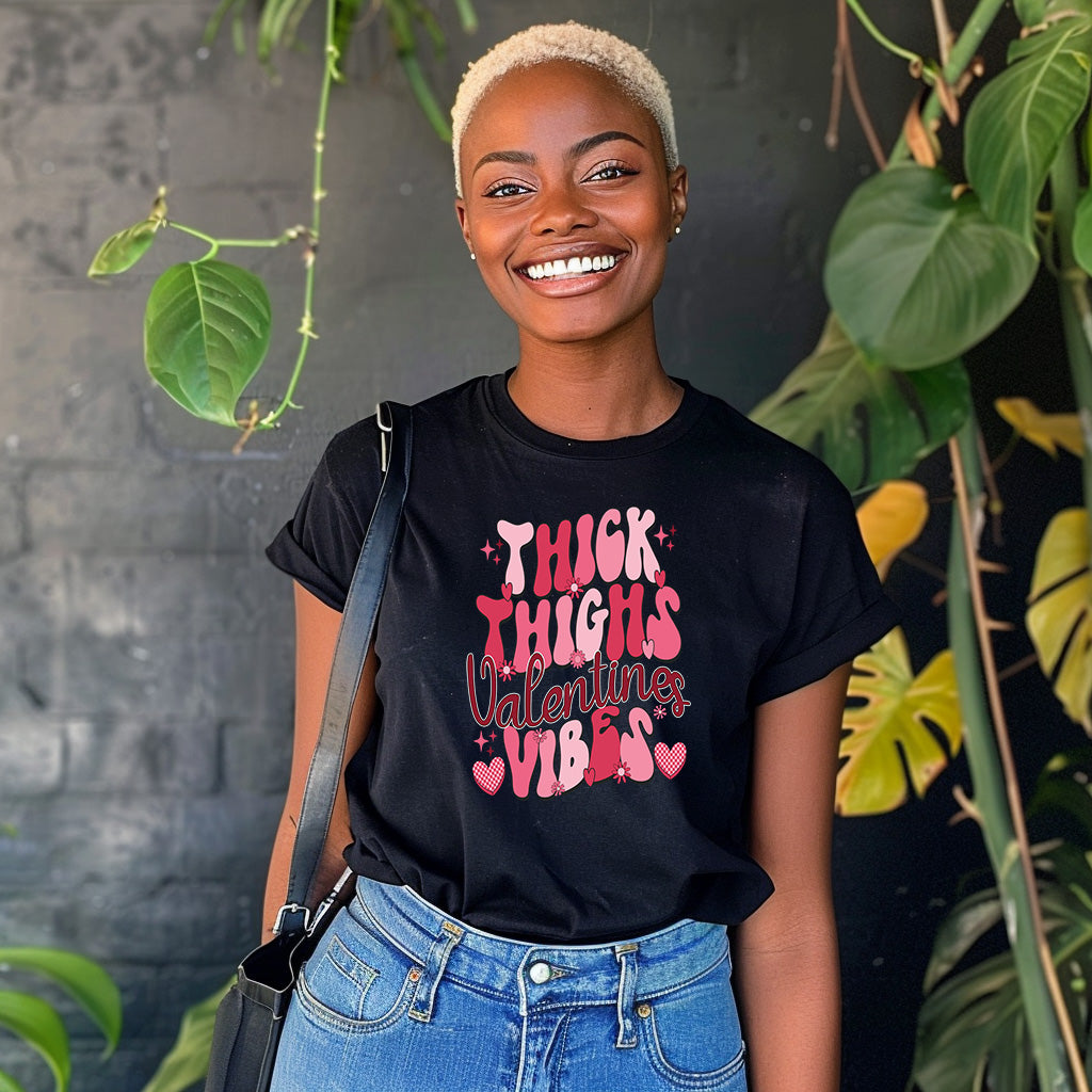Thick Thighs Valentine Vibes Tee – Love Big, Strut Bold image 0